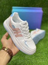 Fashion - Flatboard Sneakers , Spring Casual - White Pink