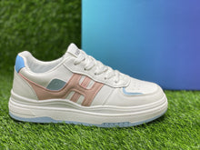 Fashion - Flatboard Sneakers , Spring Casual - White Pink