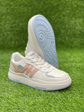 Fashion - Flatboard Sneakers , Spring Casual - White Pink