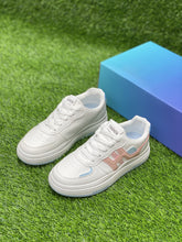 Fashion - Flatboard Sneakers , Spring Casual - White Pink