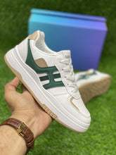 Fashion - Flatboard Sneakers , Spring Casual - White Green