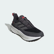 Grey Black Orange Adidas Ultraboost 5 TR Shoe on a light gray background