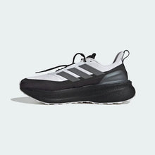 An White Core Black Adidas Ultraboost 5 TR Shoes in black, white, and gray, shown from a side profile view against a light gray background.