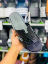 Hermès Izmir Crocodile-Embossed Leather Sandals