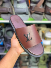 Louis Vuitton Monogram Leather Slide Sandals