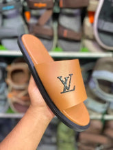 Louis Vuitton Monogram Leather Slide Sandals
