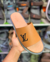 Louis Vuitton Monogram Leather Slide Sandals