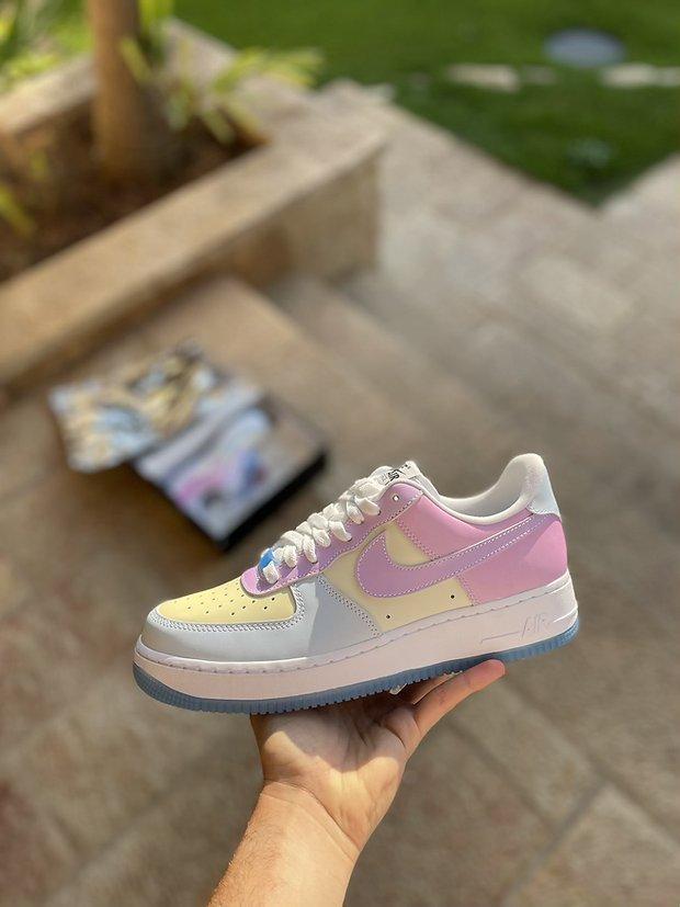 pastel painted air force ones
